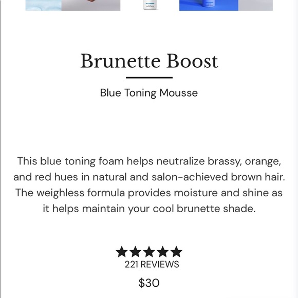 Lange Brunette Blue Color Toning Mousse - Picture 2 of 2